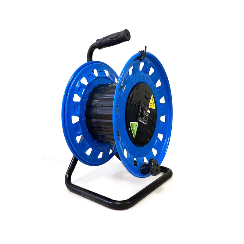 Mobile cable reel empty drag line winding reel socket 20 with line plate 50 long axis 100 meters power cord reel