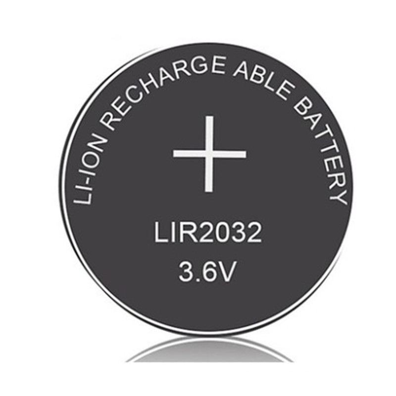Rechargeable button battery LIR2032 LIR2025 3.6V lithium-ion rechargeable battery can be added with welding feet