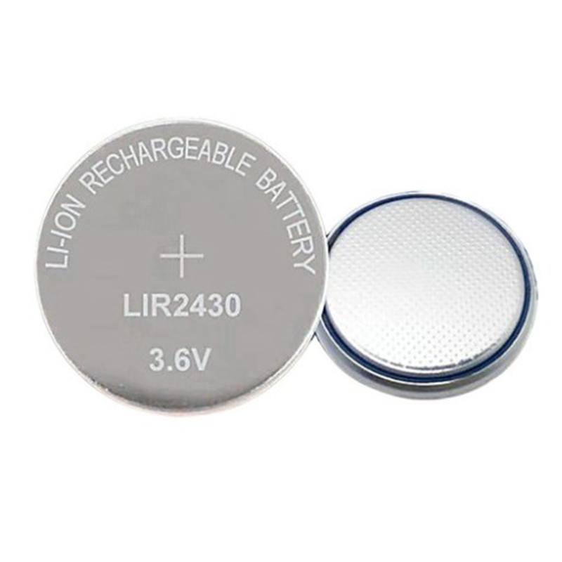 LIR2430 Rechargeable Button Battery Wholesale Environmental 3.6V Li-ion Headphone Button Battery