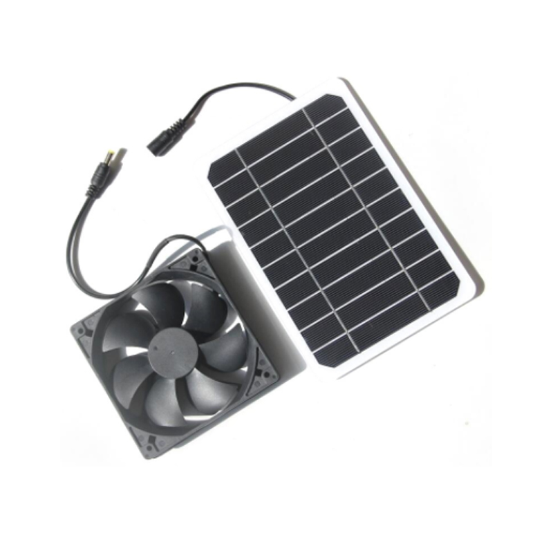 6W solar panel fan Solar pet exhaust fan Chicken dog cat solar air flow fan 