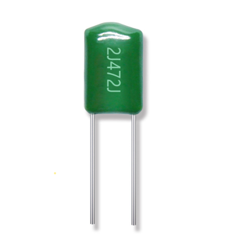 Precisão do capacitor de poliéster 5% 630V472J capacitor de filme de poliéster retardador de chama