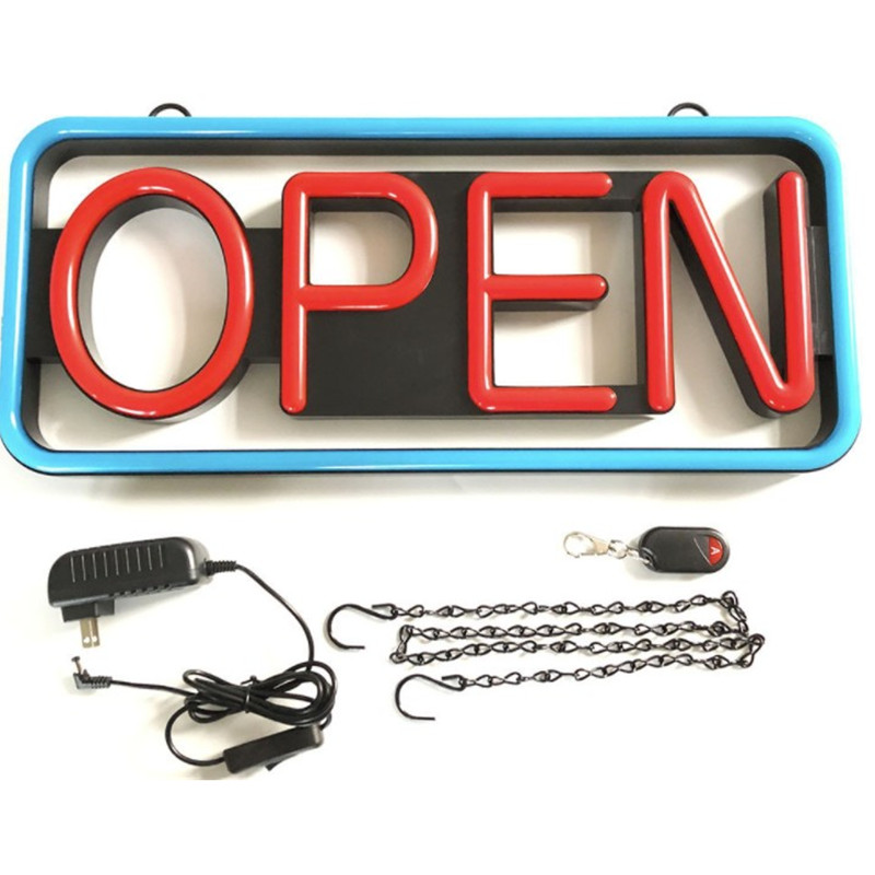 LED OPEN SIGN пульт дистанционного управления подвесная вывеска для магазина неоновая вывеска Светодиодная рекламная вывеска
