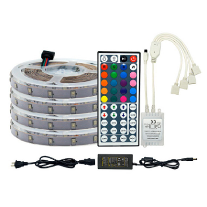 12V2835 54 лампы RGB 44 клавиши инфракрасная ИК-подсветка с четырьмя контроллерами Светодиодная лента с мягким светом Набор Amazon