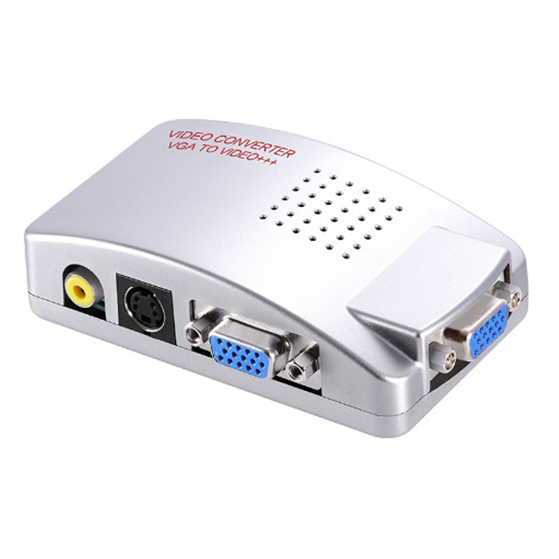 Конвертер VGA в AV, видеоконвертер, компьютер, VGA в телевизор, AV, ПК в телевизор