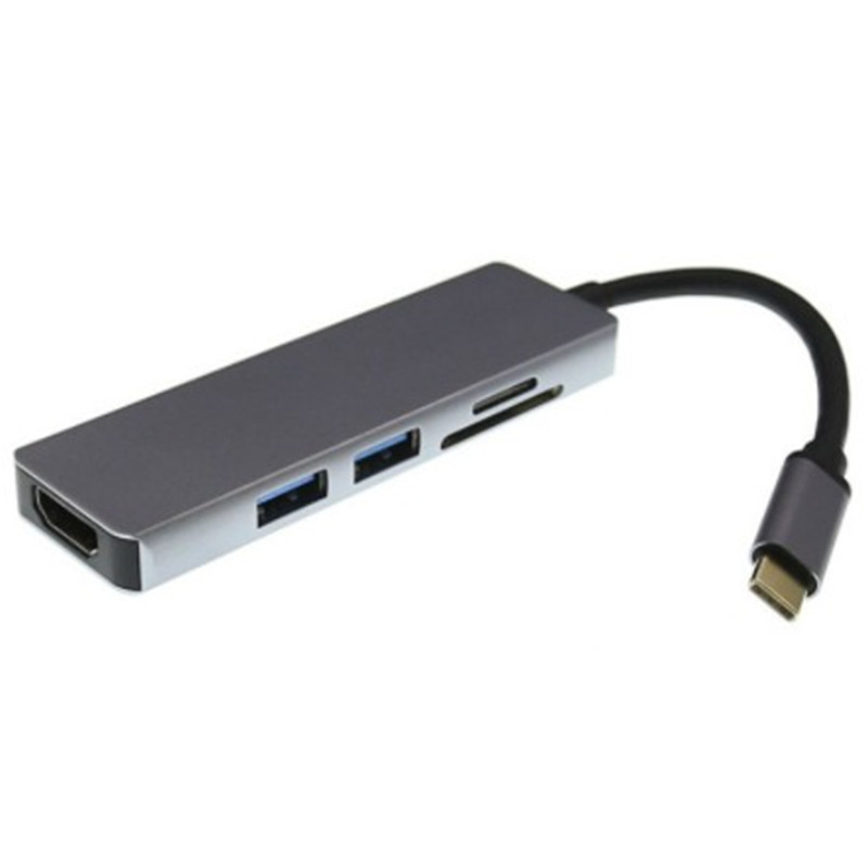 Многофункциональный концентратор типа C–HDMI 4K, док-станция Chub типа 3.1–HDMI 5-в-1