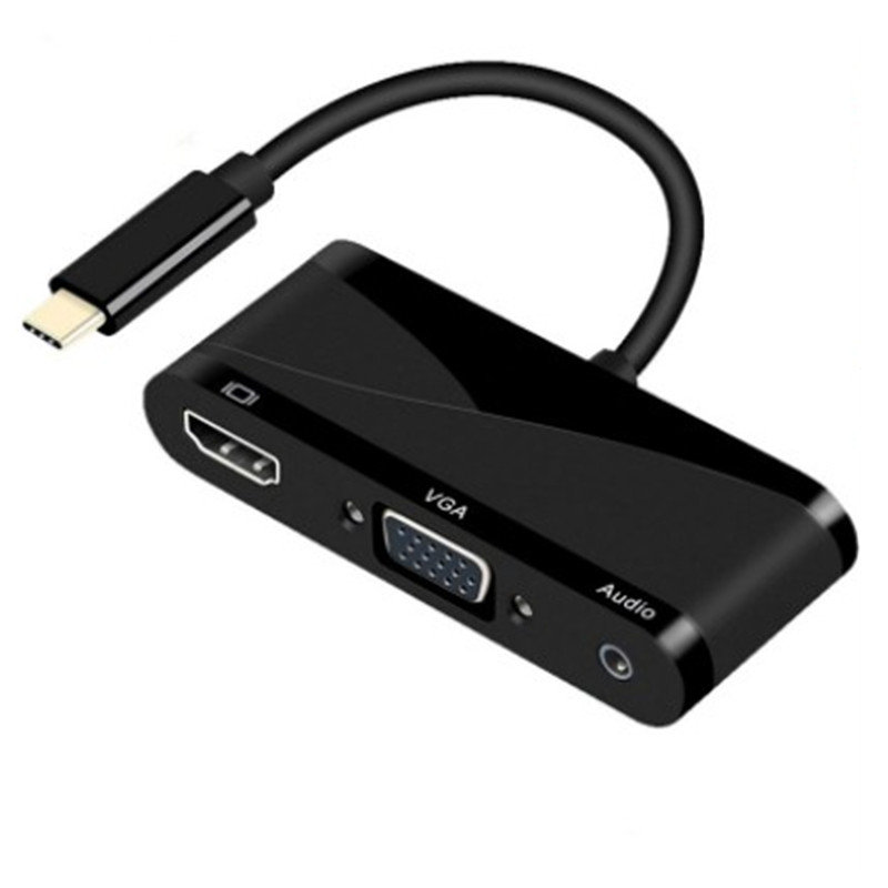 USB3.1 C TYPE TO HDMI TO HDMI VGA с аудиокабелем HD типа C-VGA