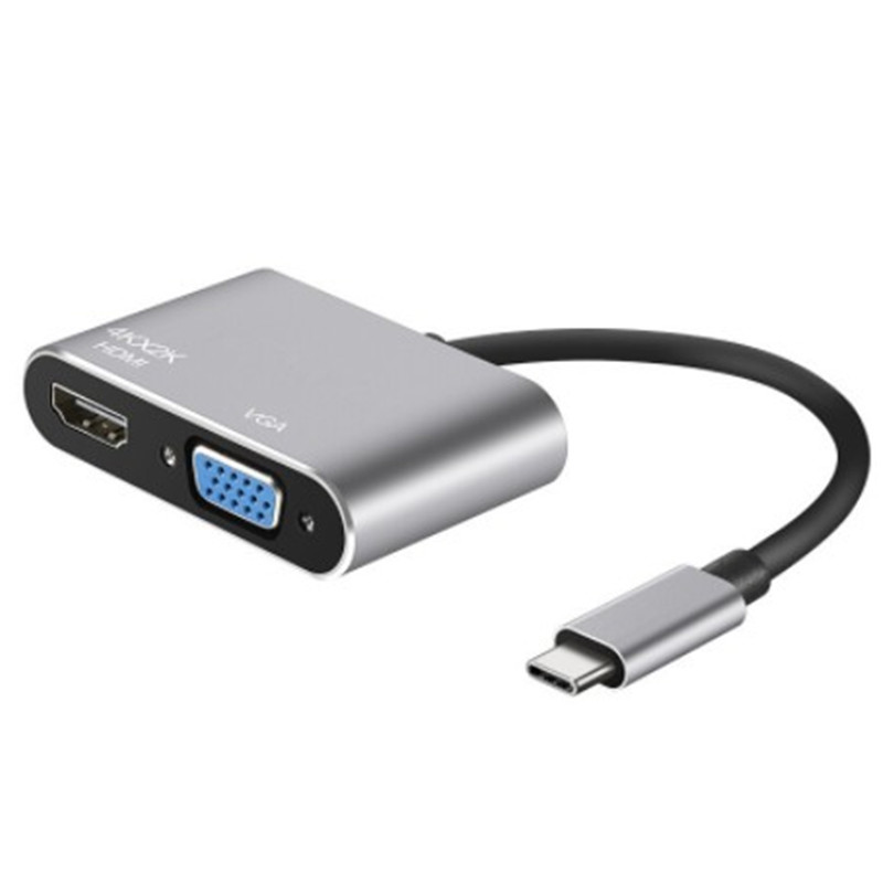 Адаптер типа C — HDMI VGA Тип C — HDMI VGA Док-станция с дисплеем «два в одном»