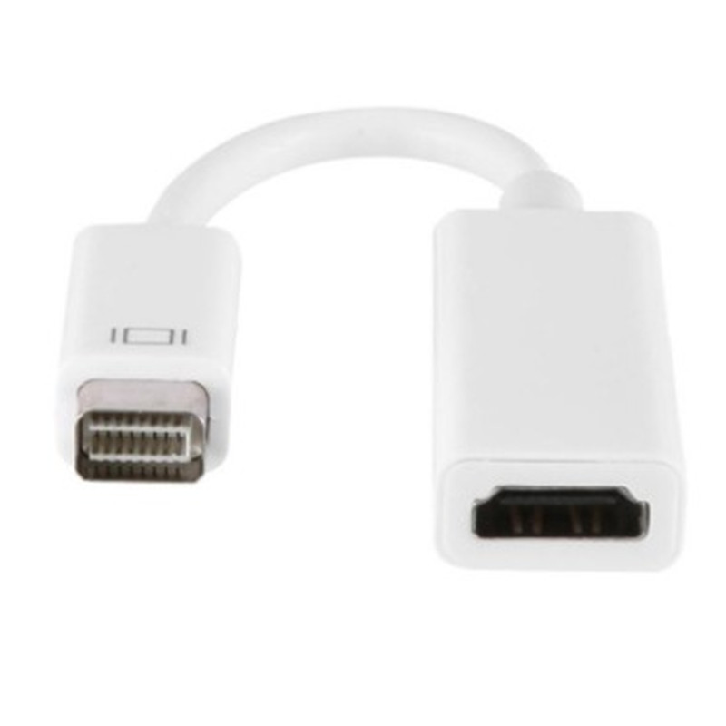 Кабель-адаптер Mini DVI — HDMI HD поддерживает кабель Mini DVI — HDMI 1080p.