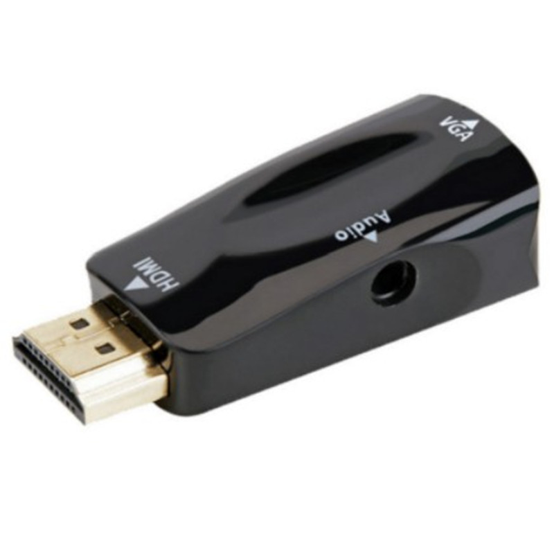 Адаптер Переходник HDMI-VGA со звуком HDMI-VGA с аудиоадаптером