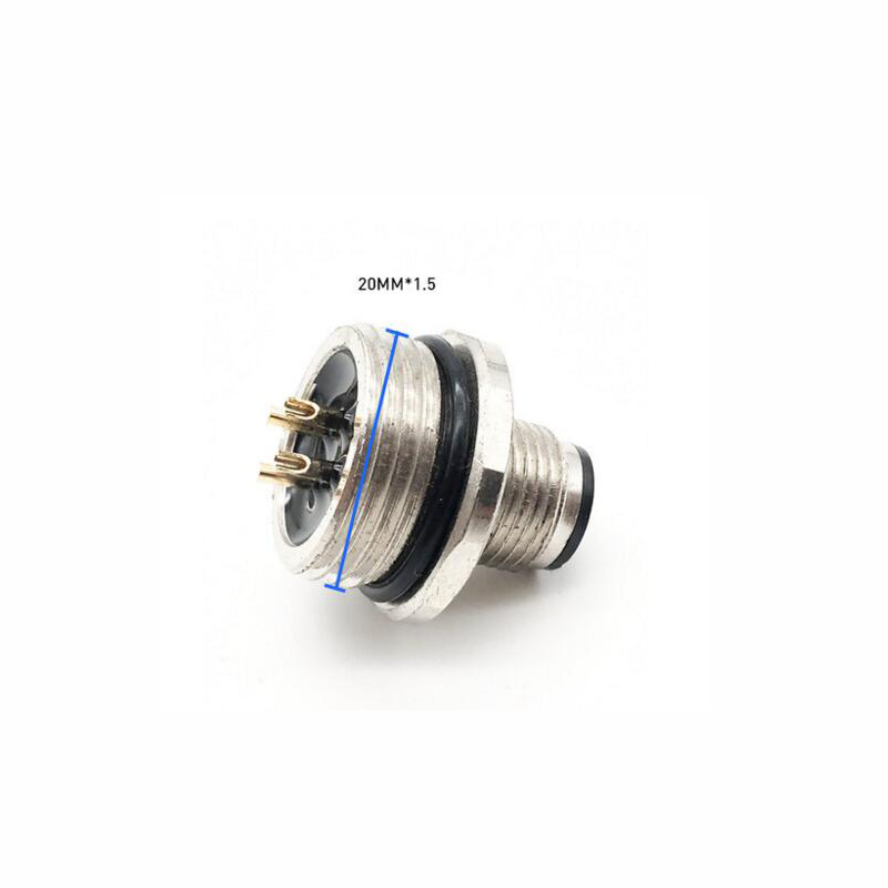 M12 Авиационный штепсель Водонепроницаемый IP67 Фланец 20MM1.5